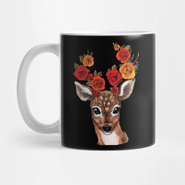 Floral Deer by TatianaBS